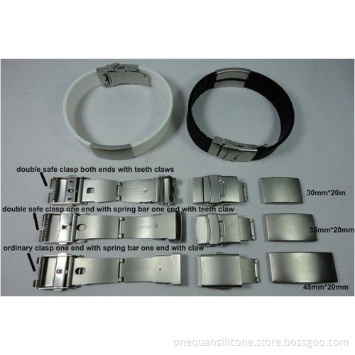 factory wholesale stainless steel metal clasp for id bracelet